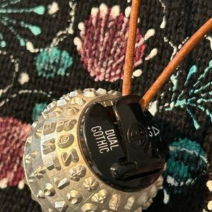 Hand Crafted Dual Gothic Black and Silver Pendant Necklace